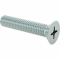 Bsc Preferred Zinc-Plated Steel Phillips Flat Head Screws 82 Degree Countersink Angle 10-32 Thread 1 L, 100PK 90273A833